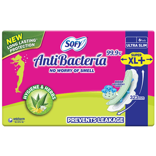 SOFY ANTIBACTERIA SANITARY PADS SUPER XL+ 6U
