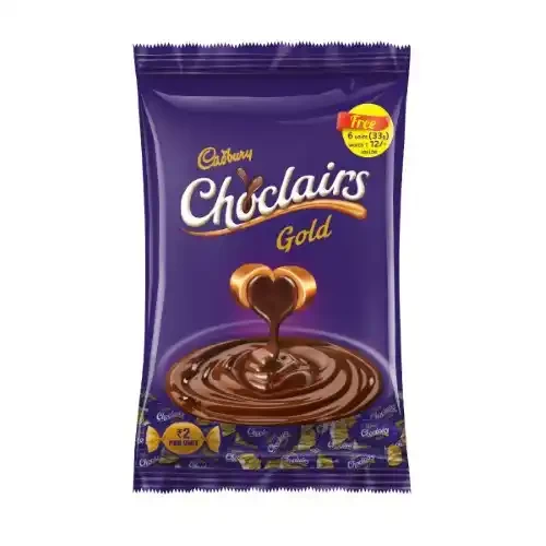 CADBURY CHOCLAIRS GOLD CHOCOLATE CANDY 60 U 330 G