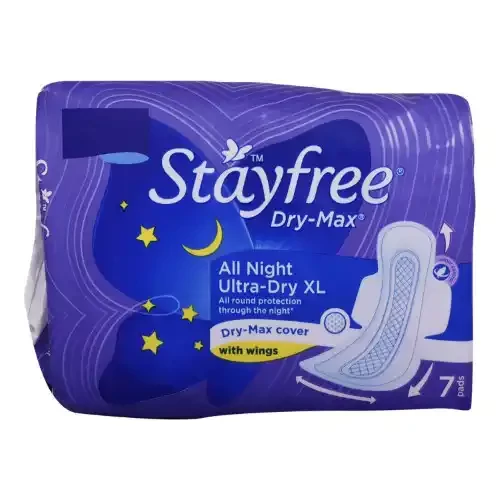 STAYFREE DRY MAX ALL NIGHT ULTRA DRY SANITARY PADS XL 7 U