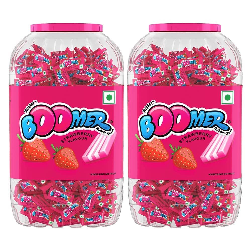 BOOMER STRAWBERRY CHEWING GUM BIG JAR 294PCS